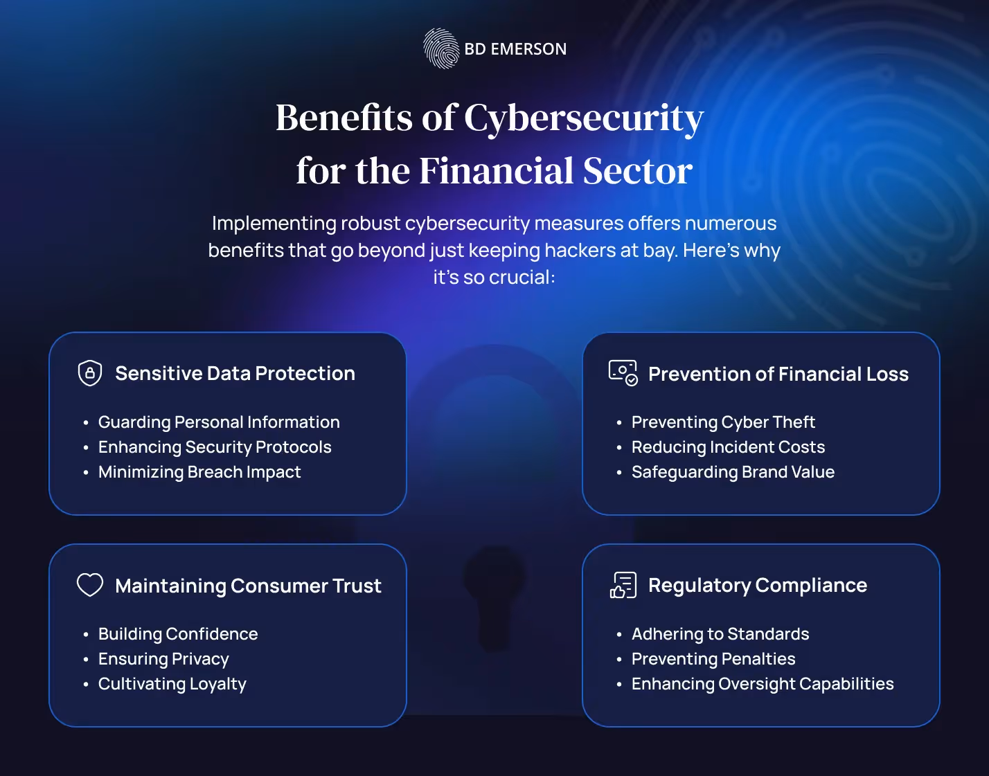 Benefits of cyber security for the financial sector
