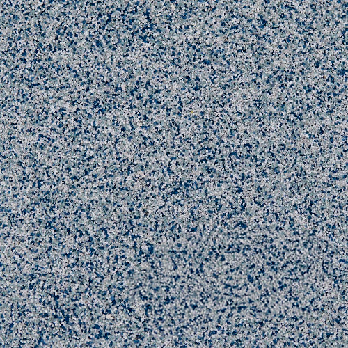 Marina quartz epoxy floor sample showing blue and grey quartz aggregate blend
