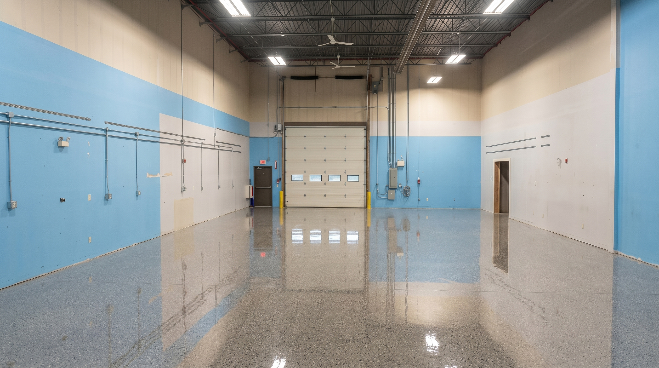 Warehouse grind and seal concrete floor finish by Epoxy Floors Canada Calgary