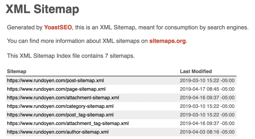 XML Sitemap