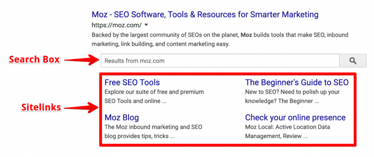 Serp Sitelinks Search Box Desktop