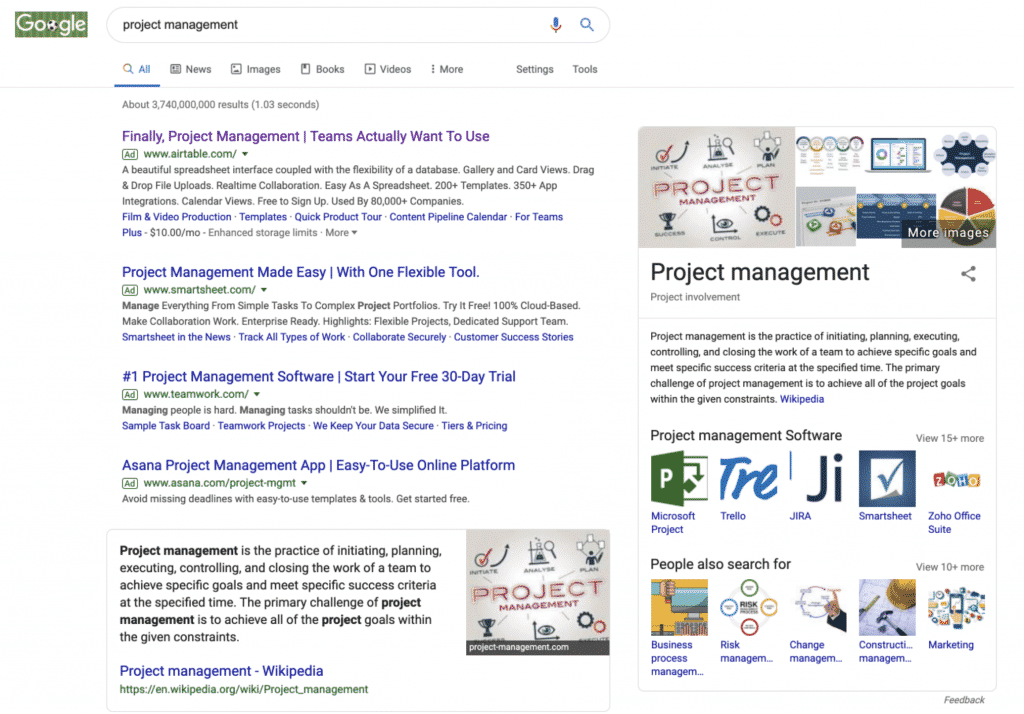 Google SERP Example