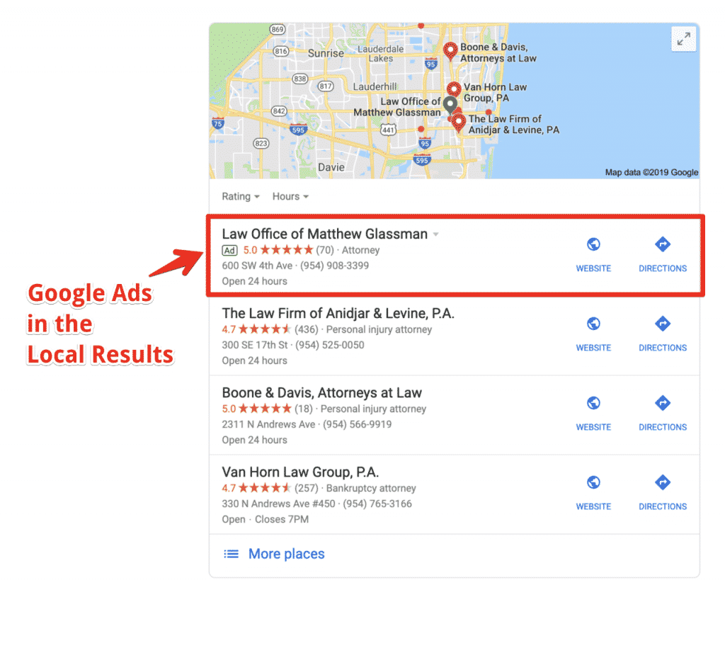 Serp Google Advertising Local Desktop