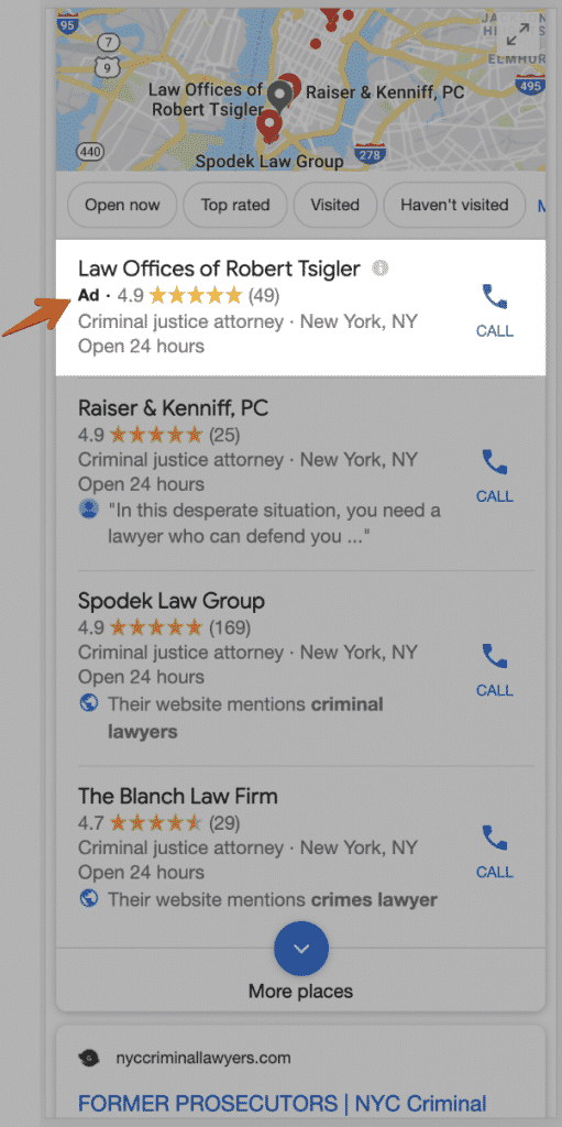 Serp Ad Local Listing Mobile
