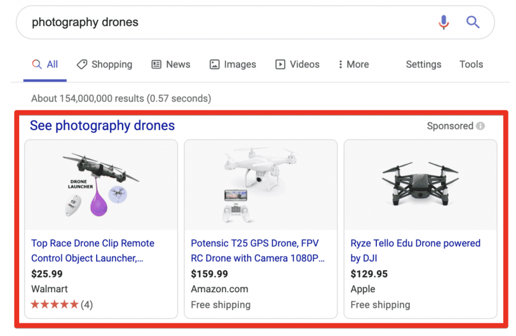 Shopping Results Desktop
