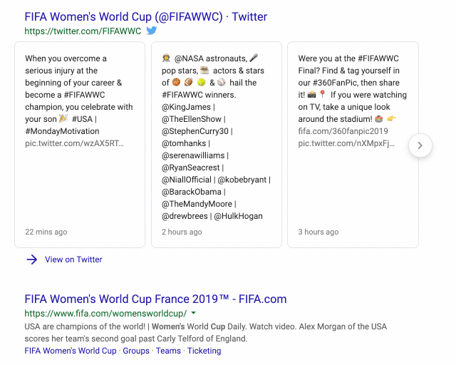 Serp Twitter Feature