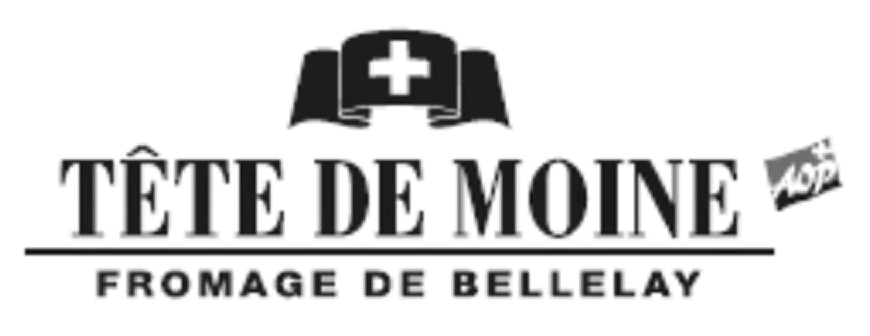 Logo Tête de Moine avec un chapeau de moine stylisé et le texte 'Fromage de Bellelay'.