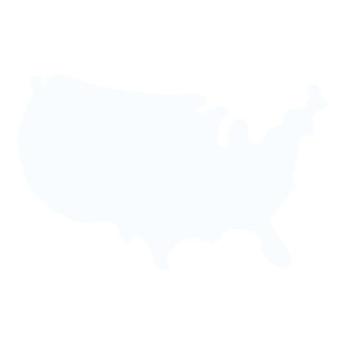 Solid light blue silhouette of the contiguous United States on a transparent background.