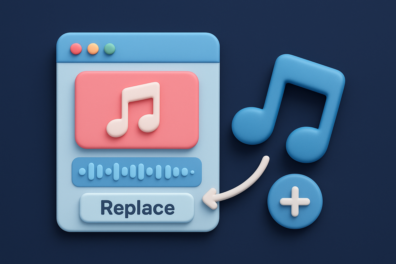 Replace or add audio tracks