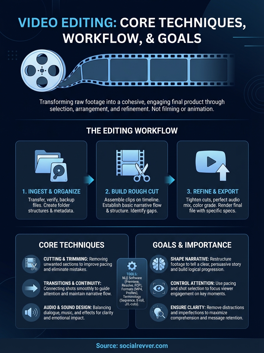 what is video editing infographic