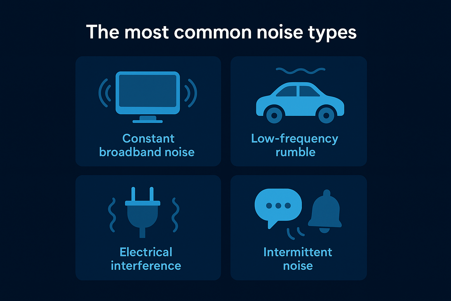The most common noise types