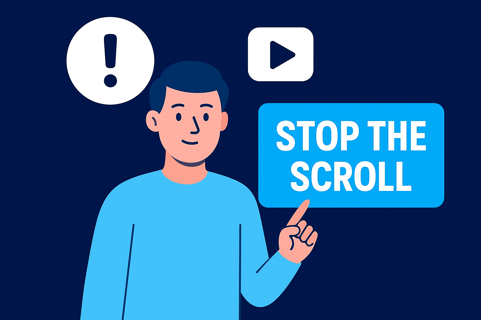 On-screen text and visuals that stop the scroll