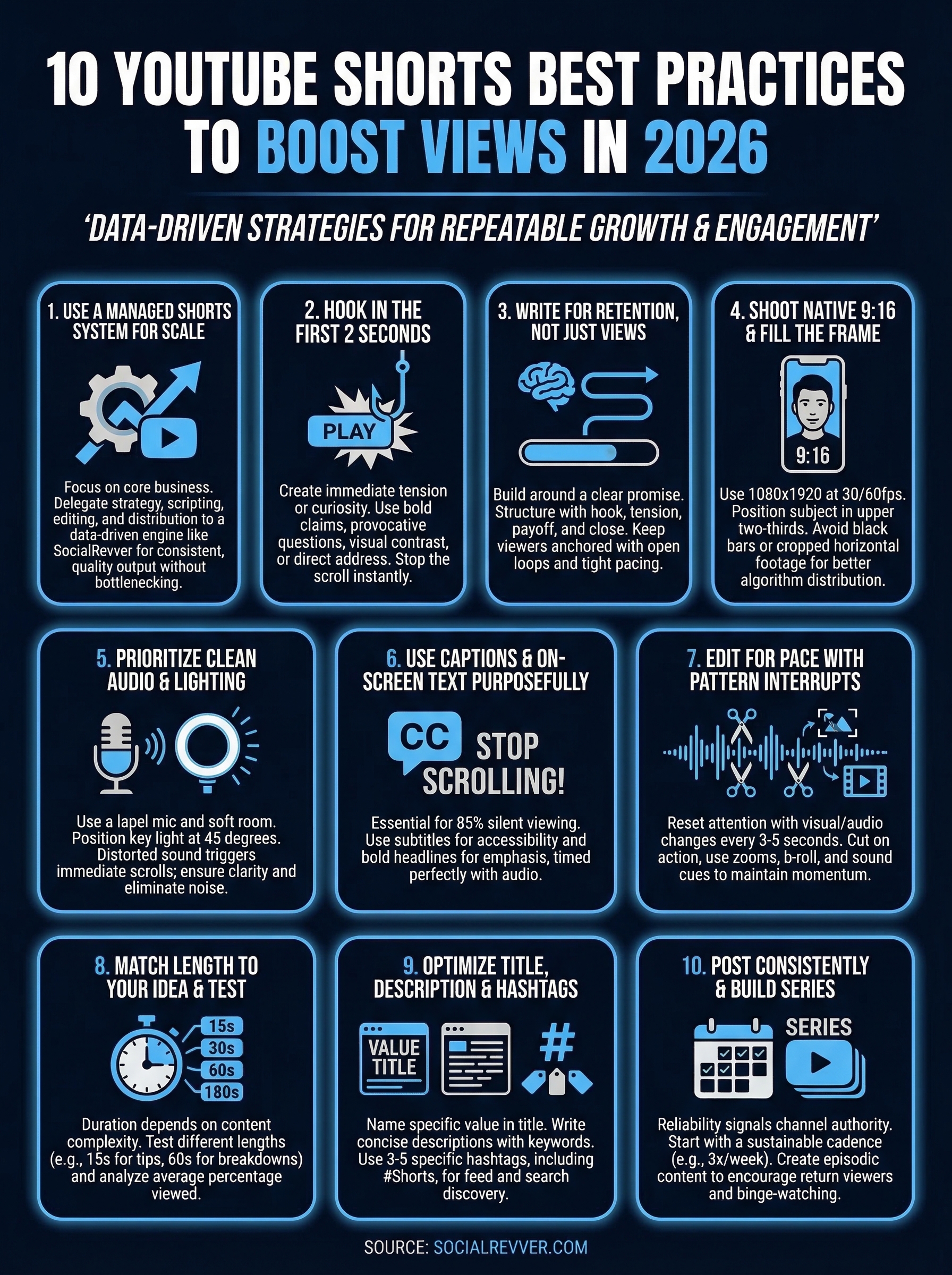 youtube shorts best practices infographic