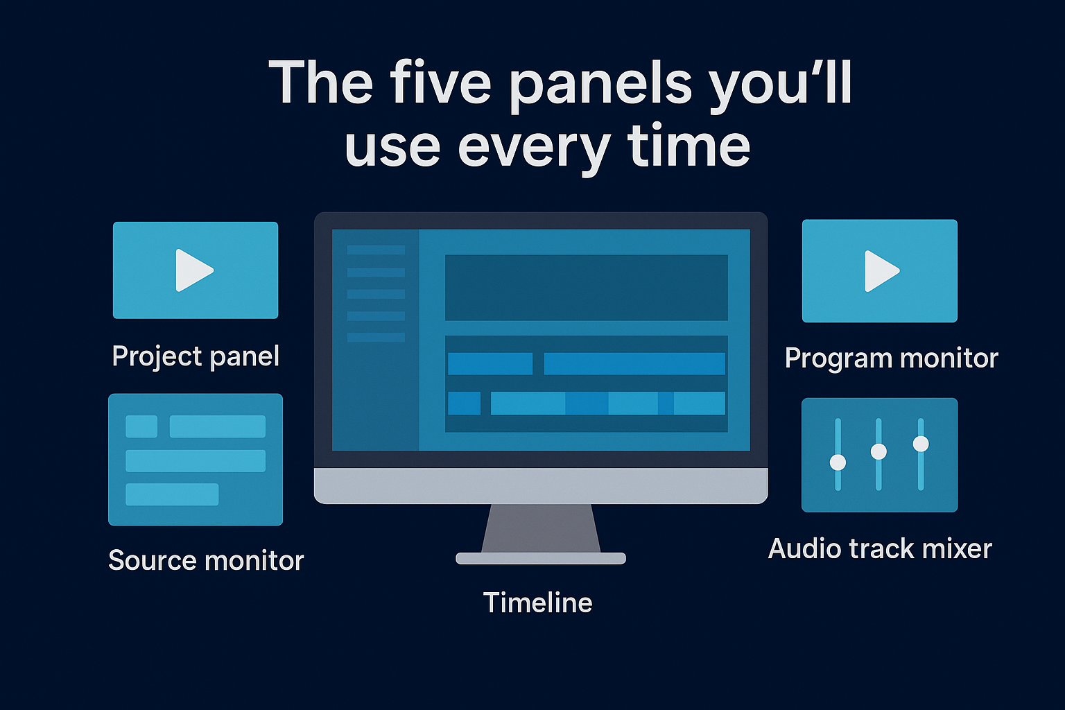 The five panels you'll use every time