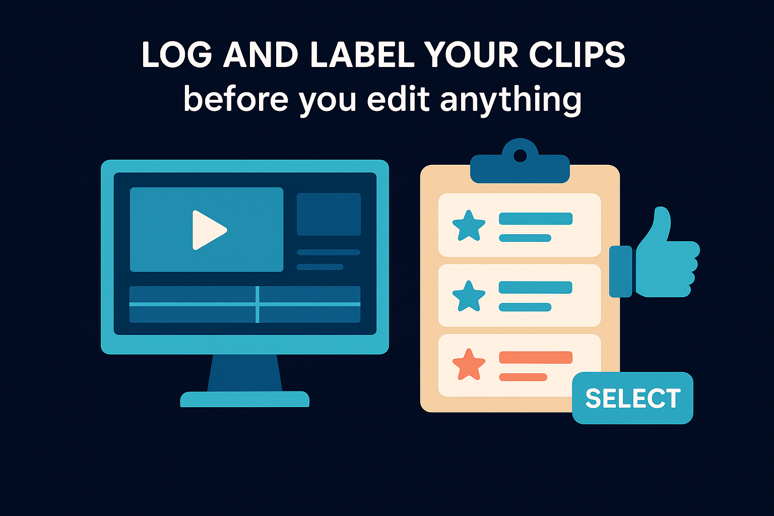 Log and label your clips before you edit anything