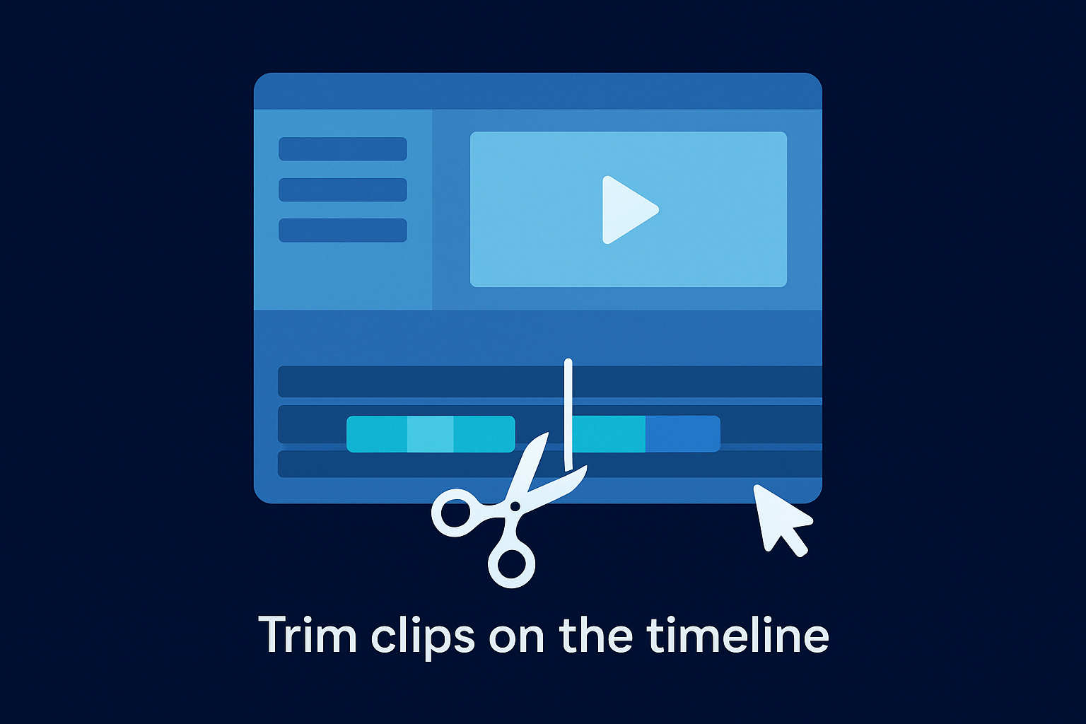 Trim clips on the timeline