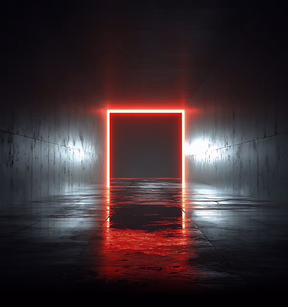 Red light doorway. Displays entry into the competitive market.