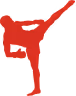 SMPR Fitness logo of a side kick.