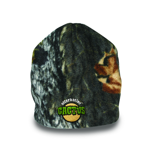 Reversible fleece beanie with hidden zipper