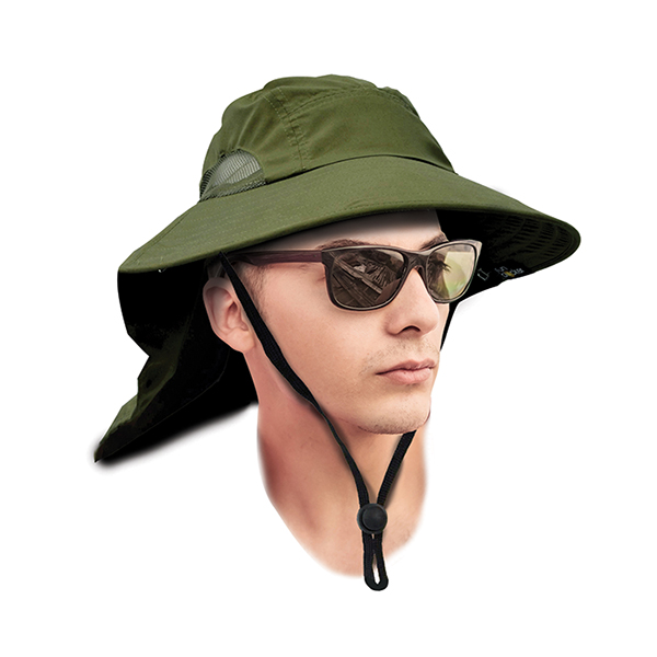Sun Blocker Large Bill Flap Sun Shield Bucket Hat