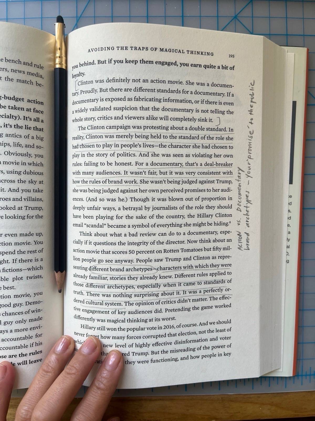 A reader's underlined passages in From Presence to Power