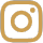 Instagram logo icon in gold color on transparent background.