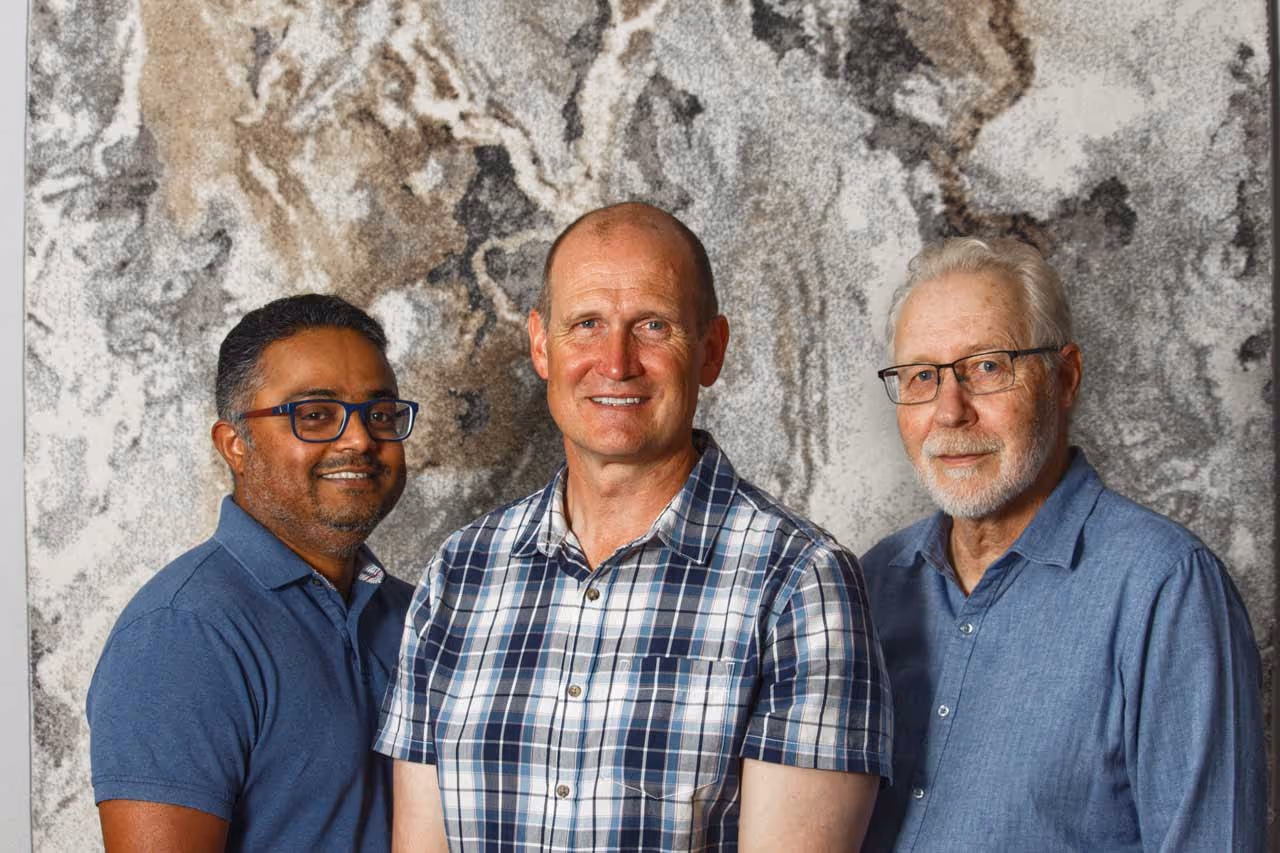 A photo of the three elders at Canberra International Church.