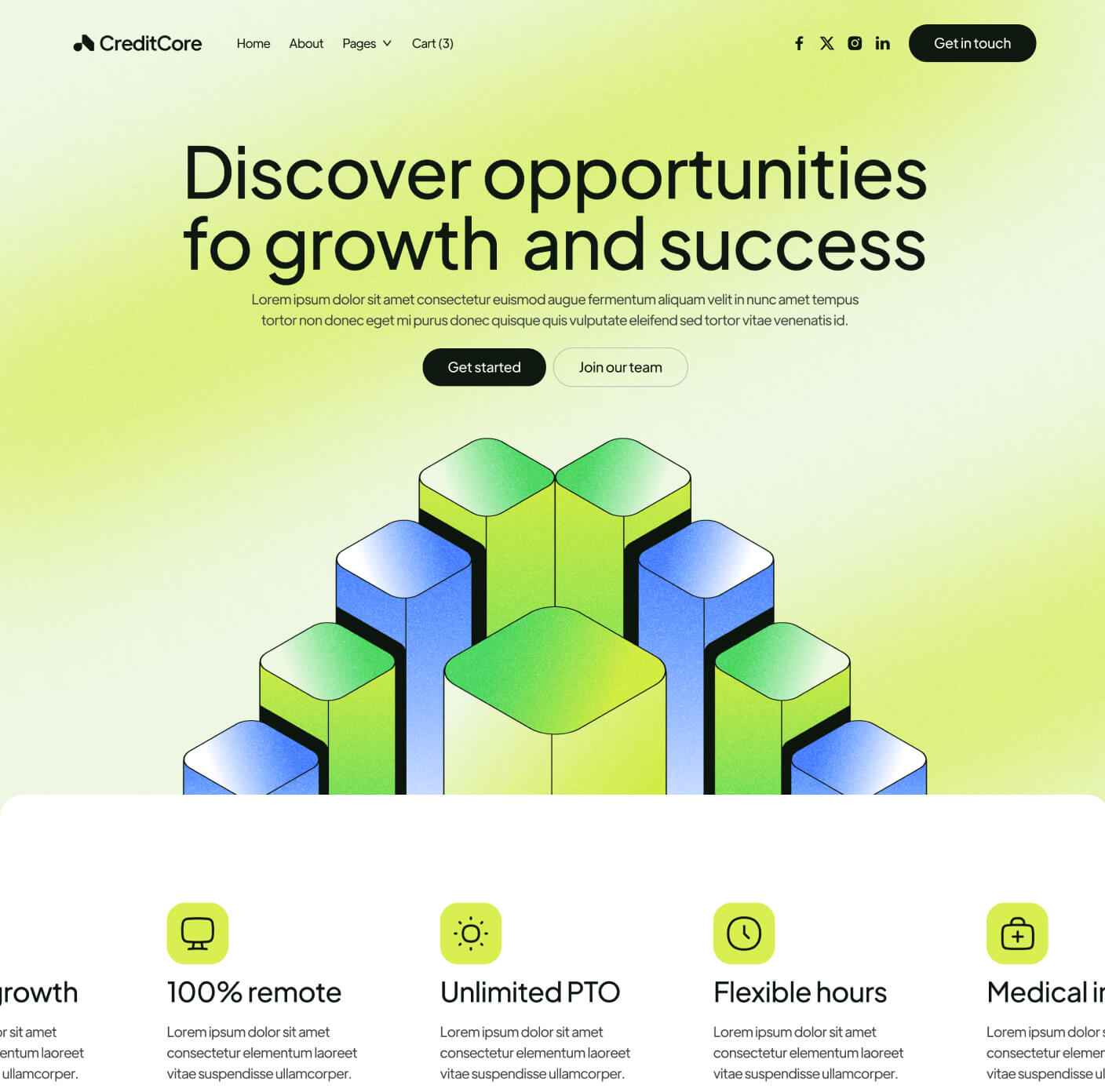 CreditCore - Careers Page - Bank Webflow Template