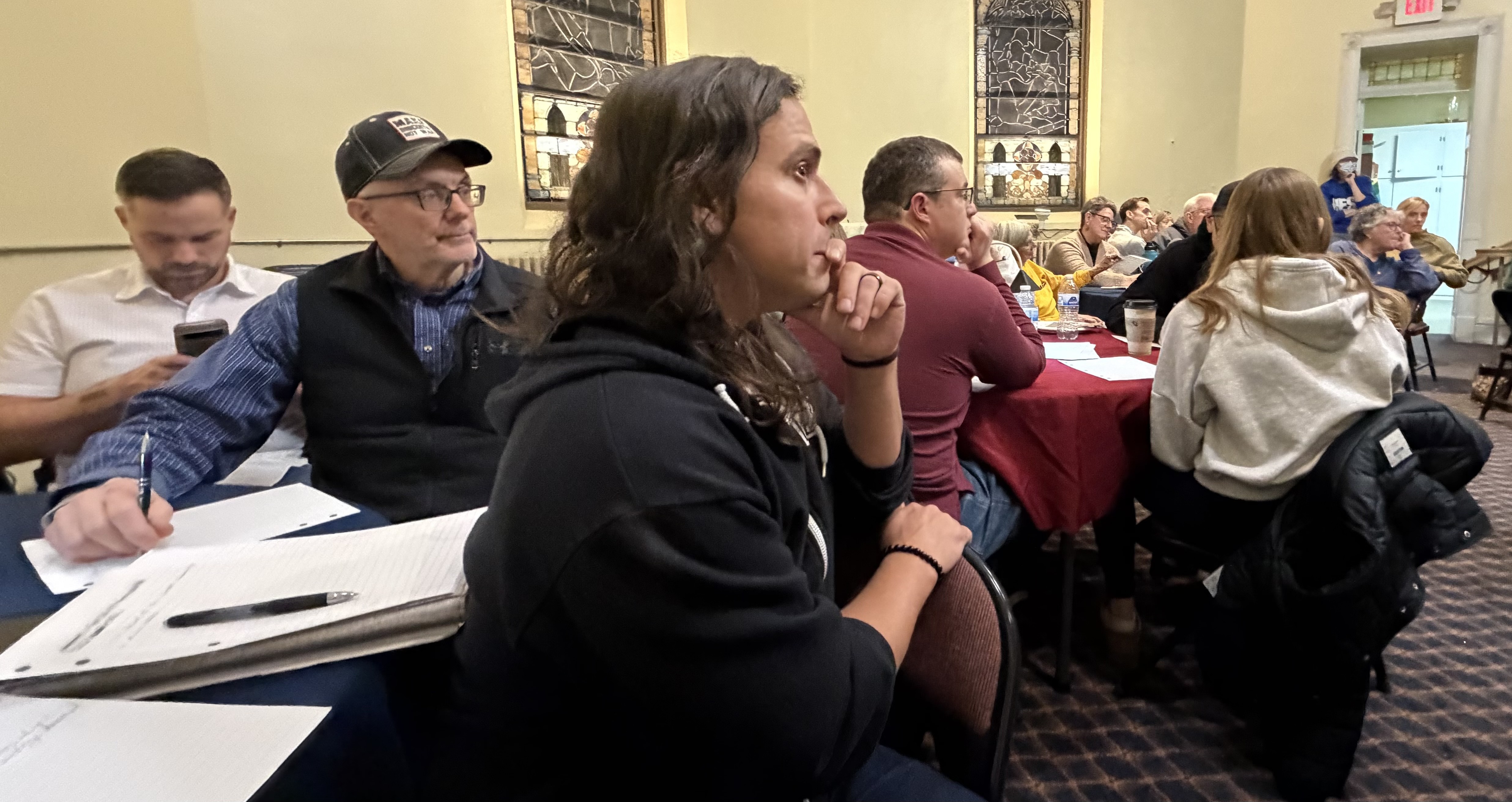 A bunch of people protesting on NO Kings Day