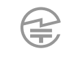 Abstract geometric logo with a circular shape and intersecting lines inside.