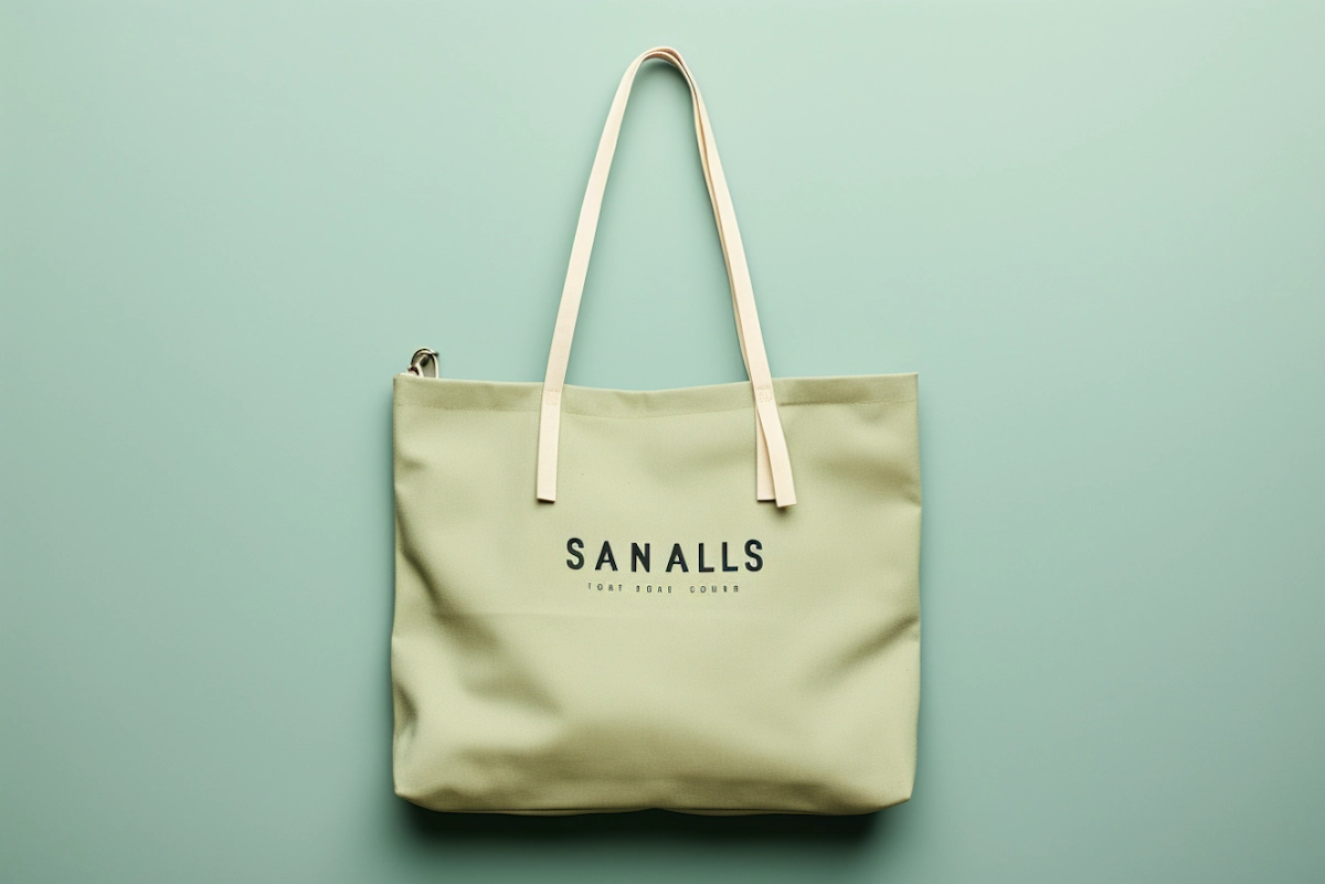 Green tote bag