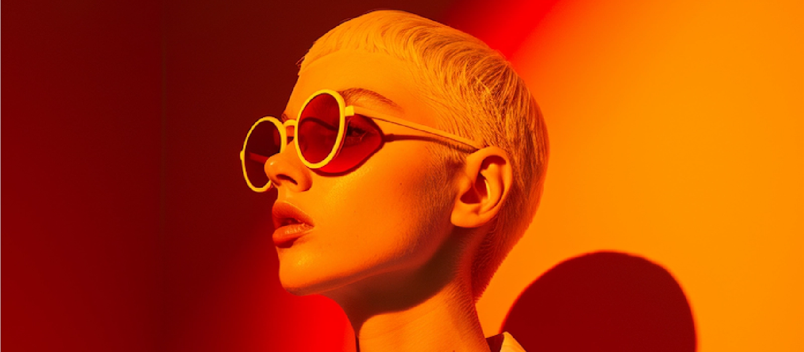 A girl in yellow light