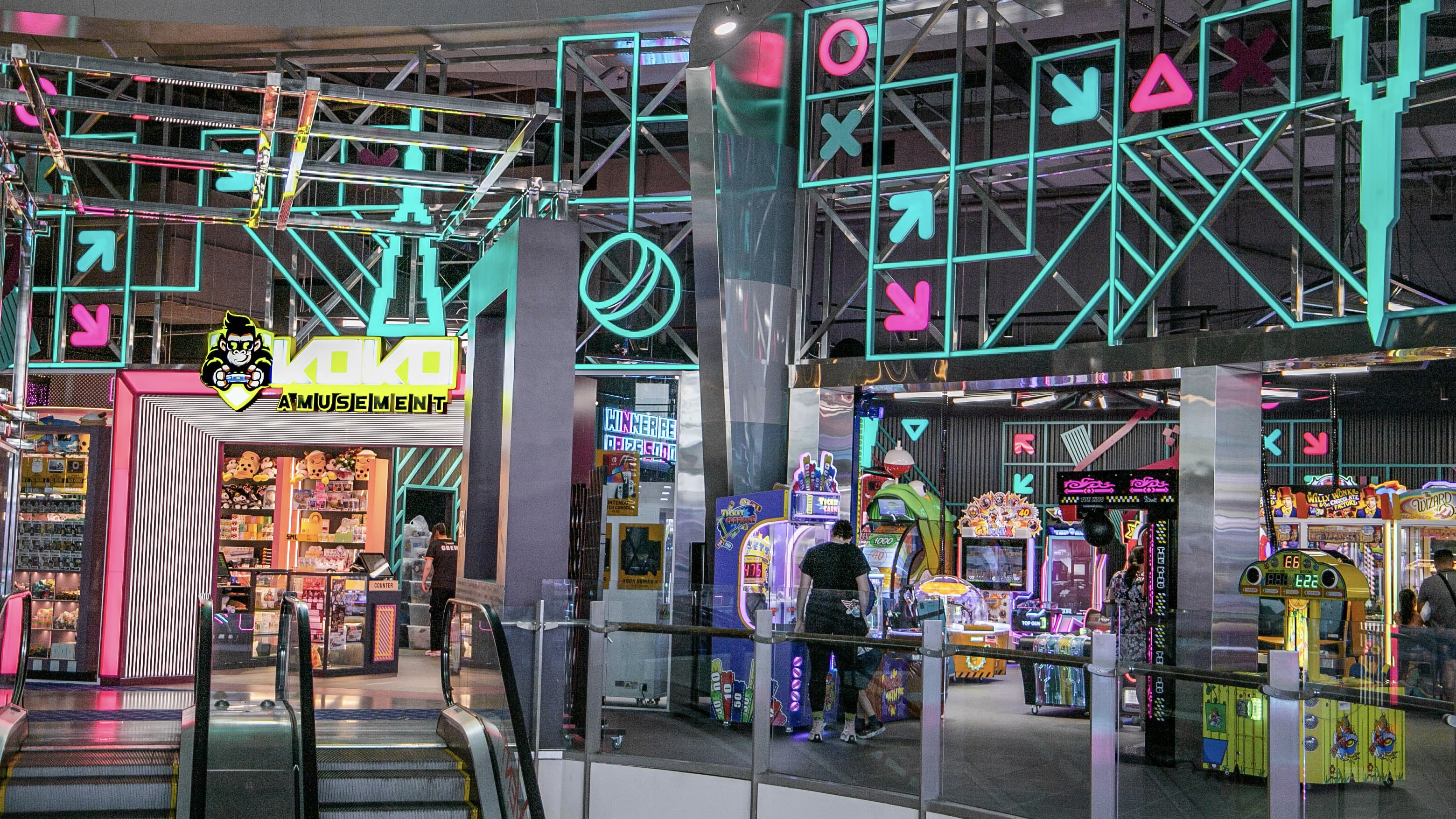 Prize redemption counter at KOKO Amusement Hornsby