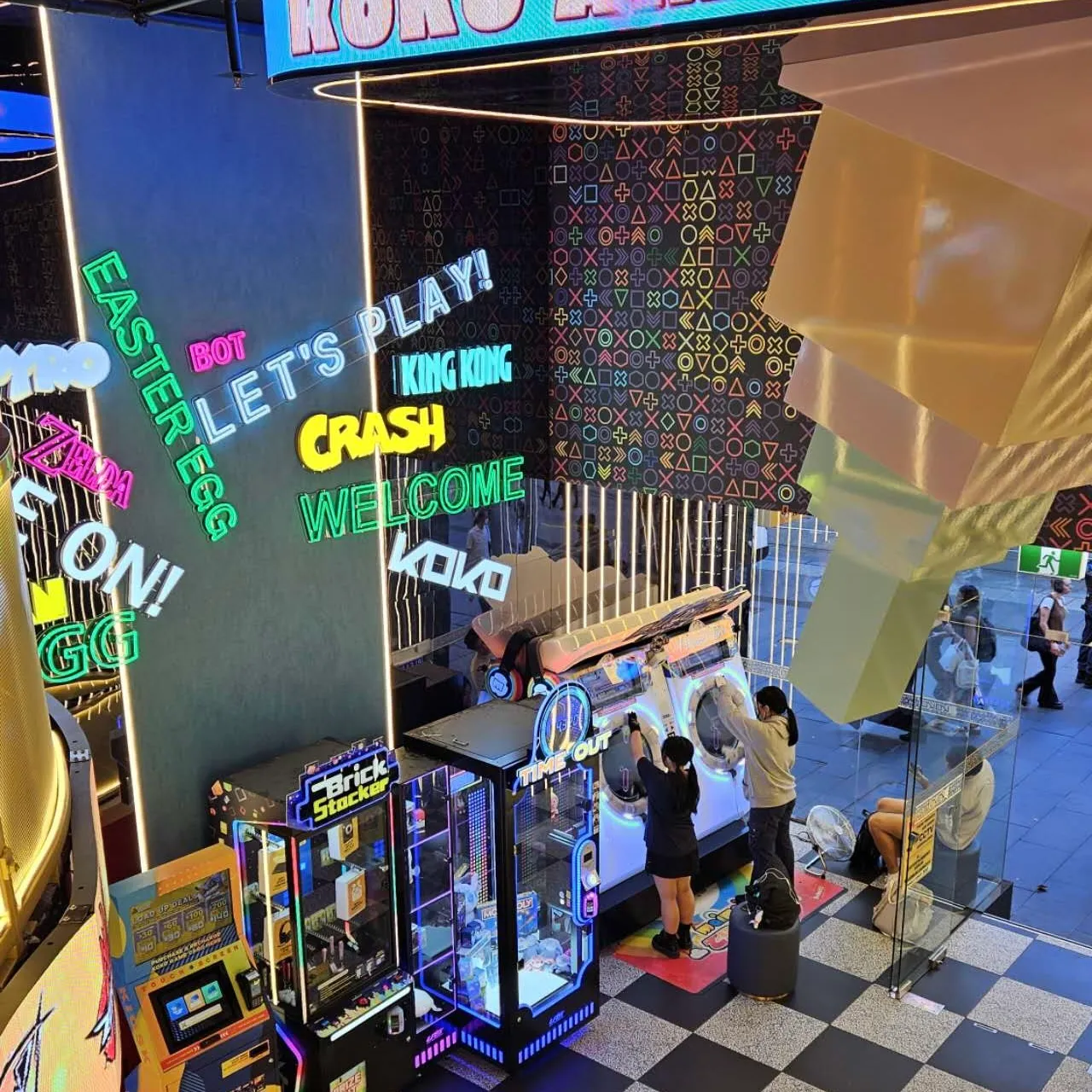 Claw machines and prize games at KOKO Amusement Town Hall, Sydney CBD