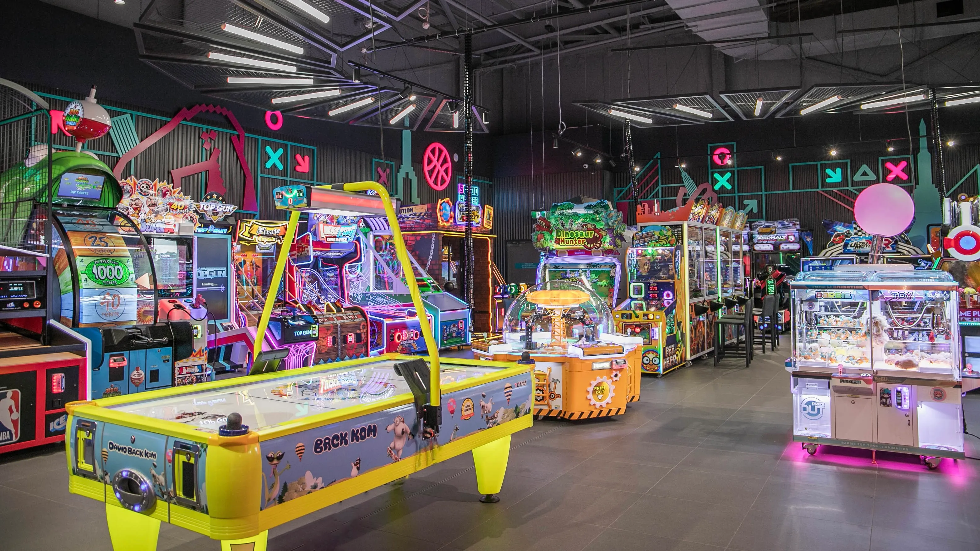 Prize wall at KOKO Amusement Hornsby