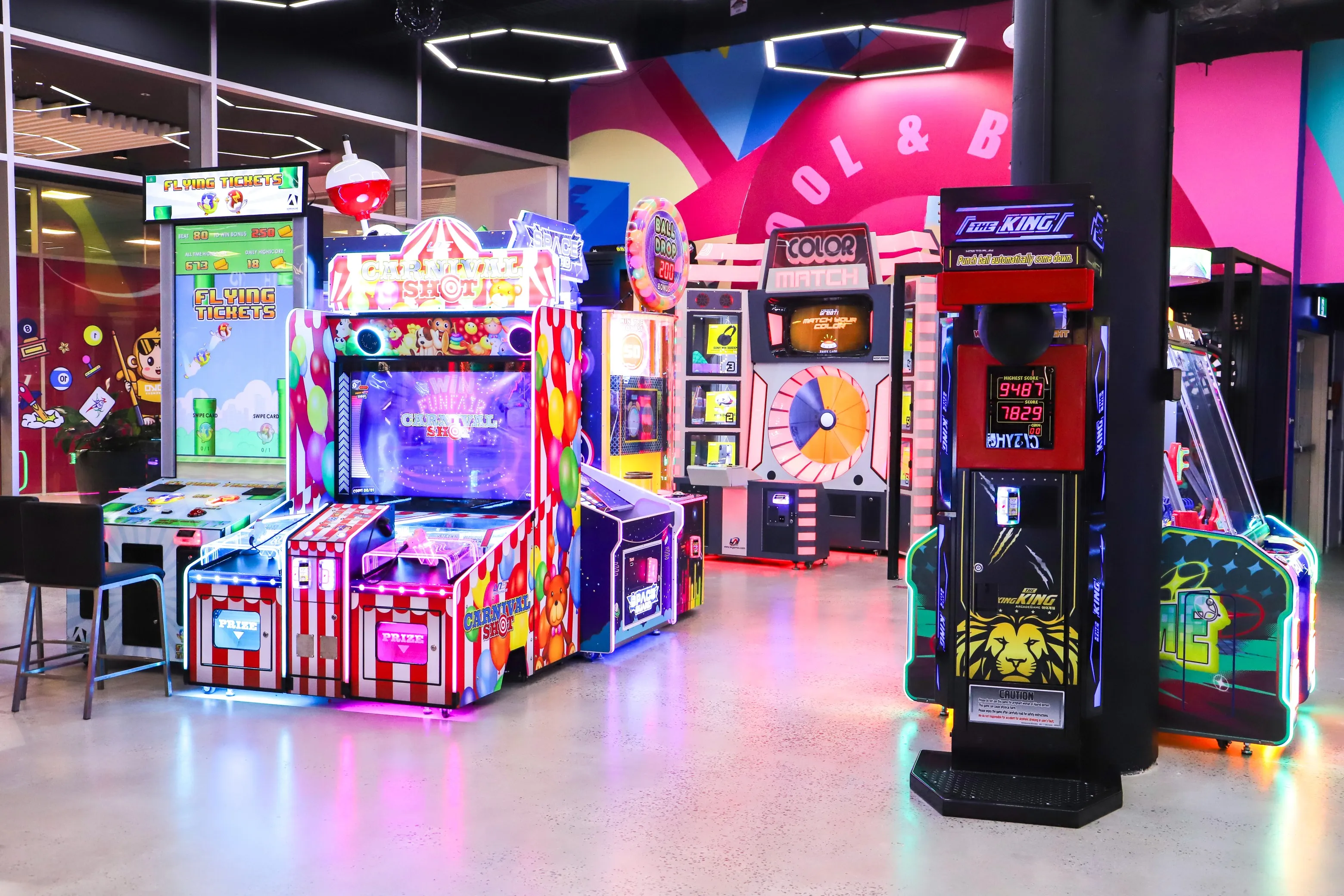 Arcade floor at KOKO Amusement Hornsby
