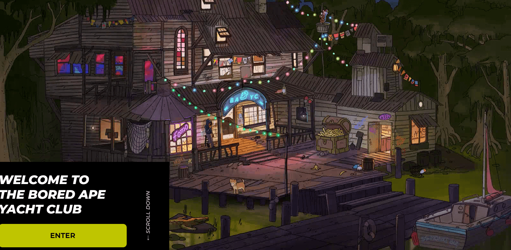 Screenshot of BAYC website.