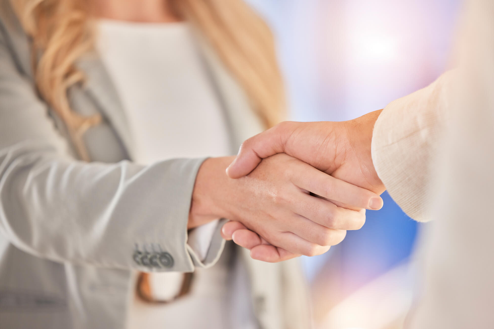 two businesspeople shaking hands