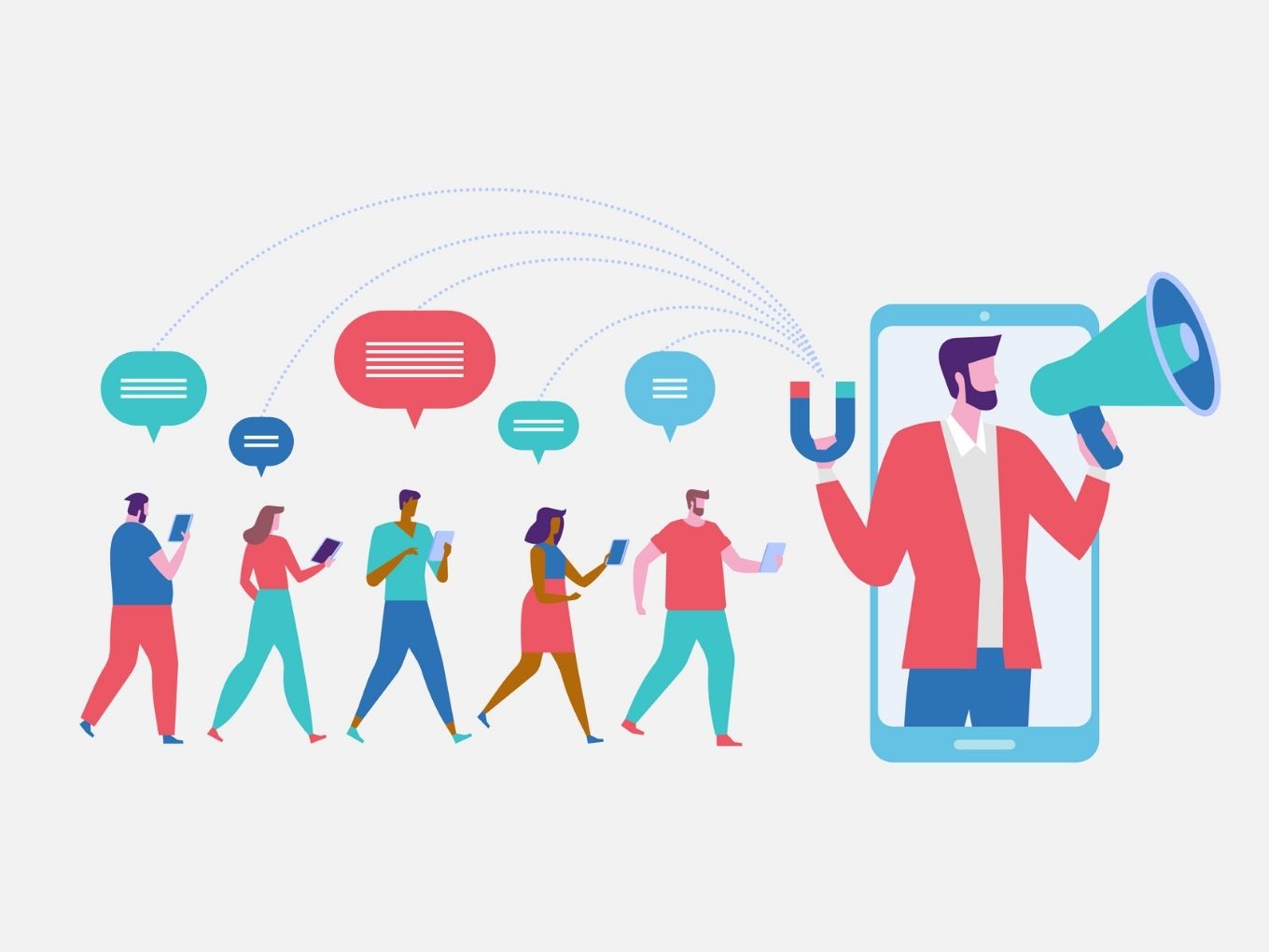 influencer brand visibility vector