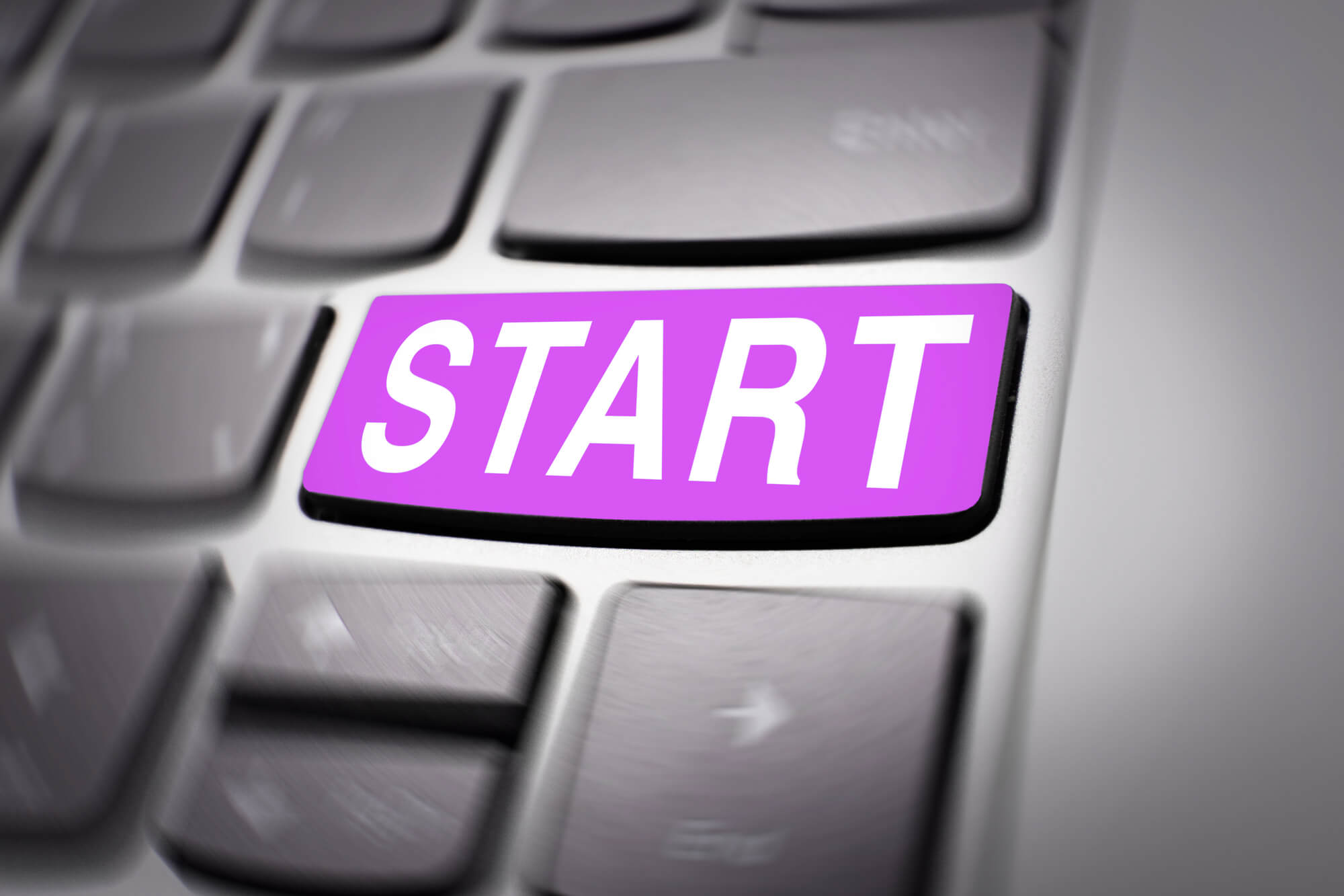 start button focused on keyboard