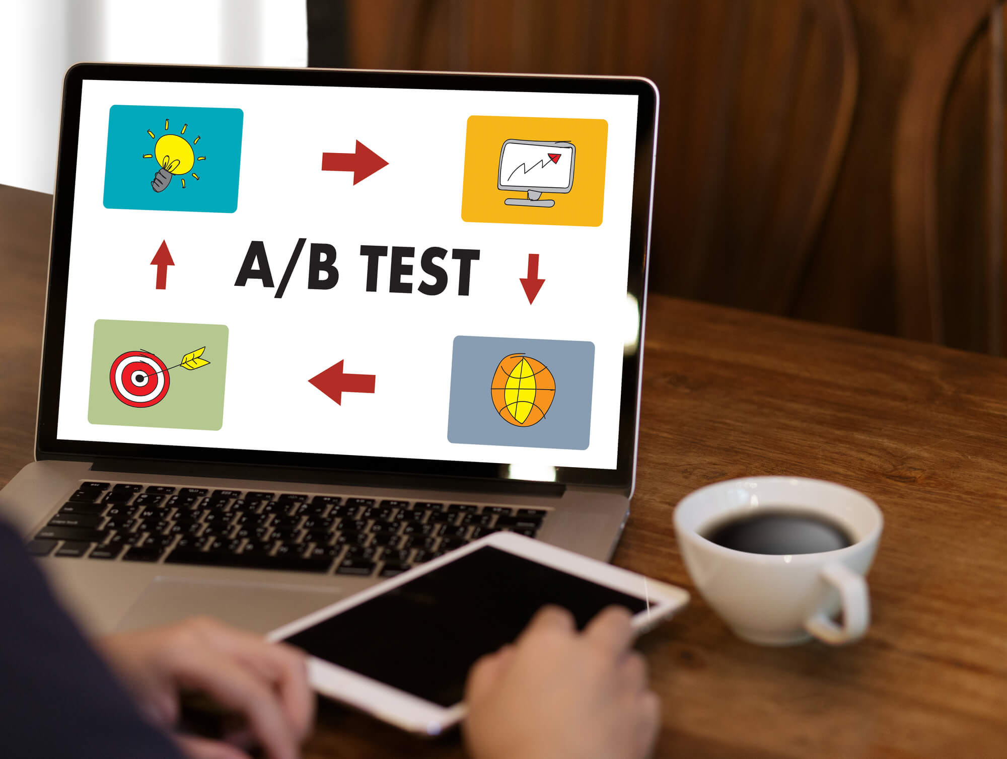 ab testing concept on laptop