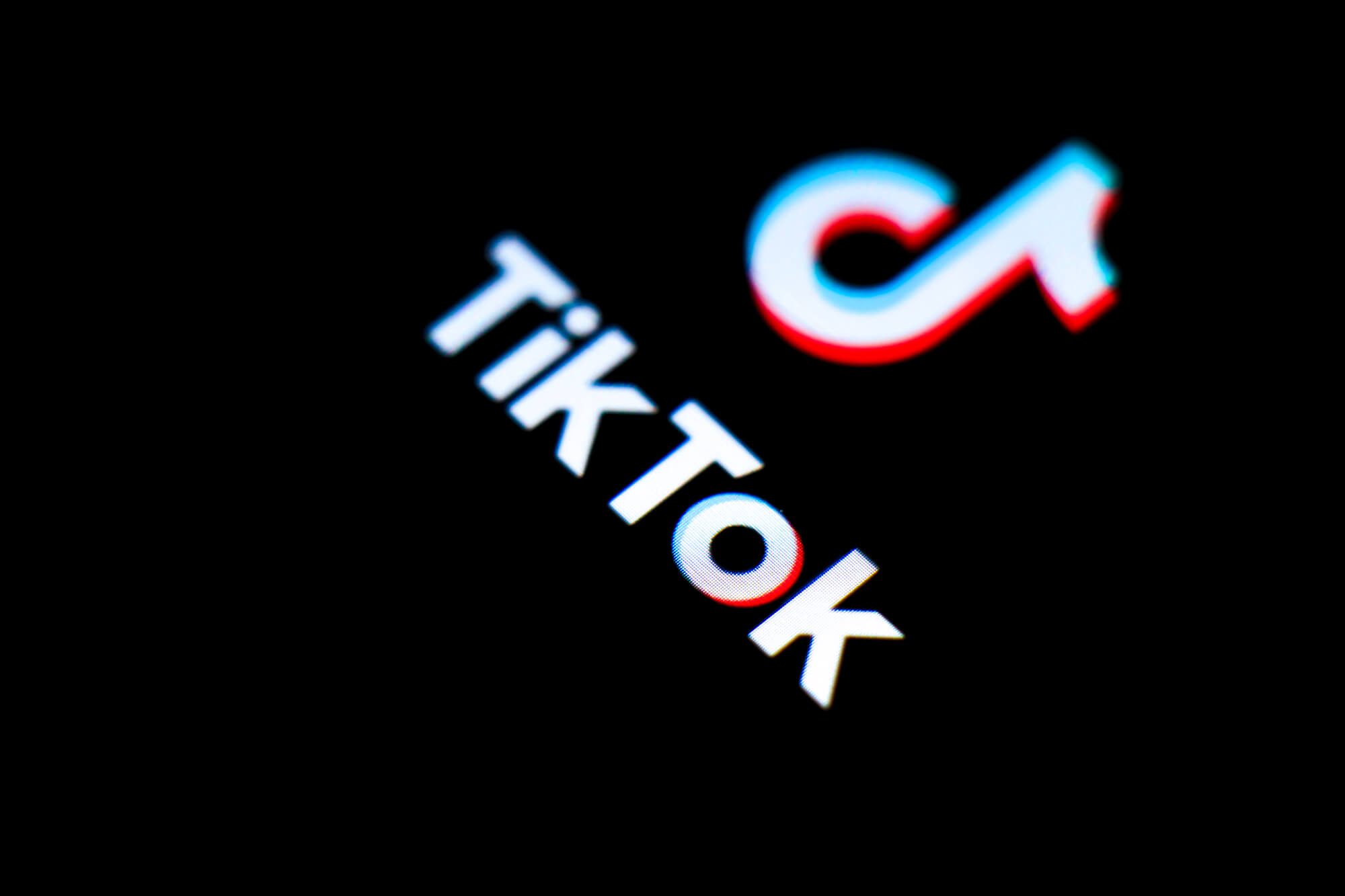 tiktok logo on black background