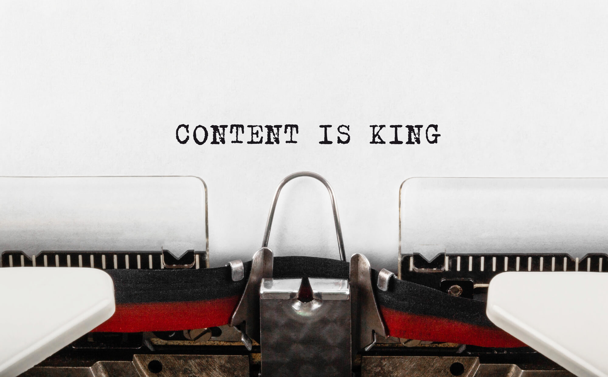 content is king written by typewriter