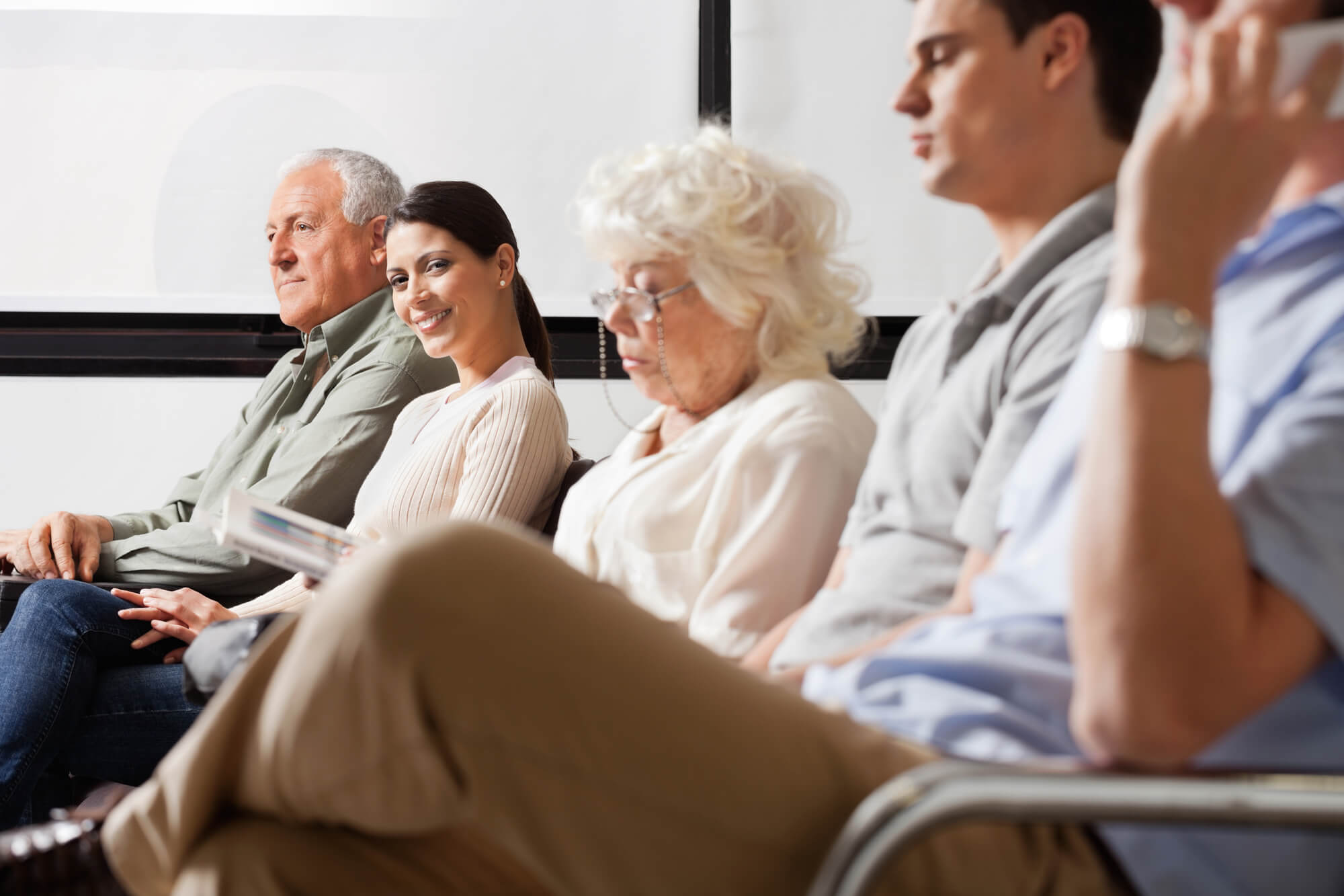dental patients sitting at the waiting room