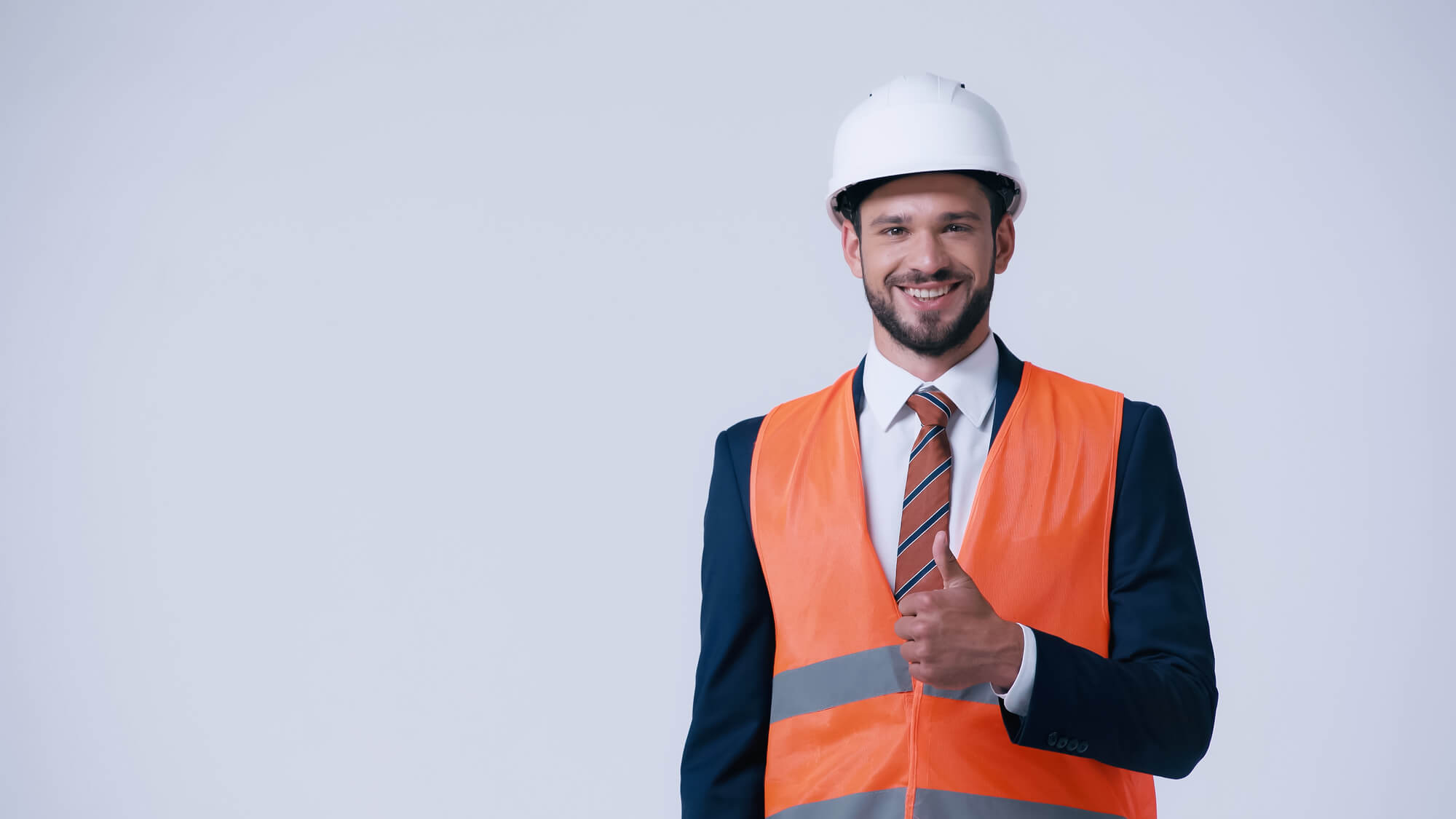 happy contractor giving a thumbs up