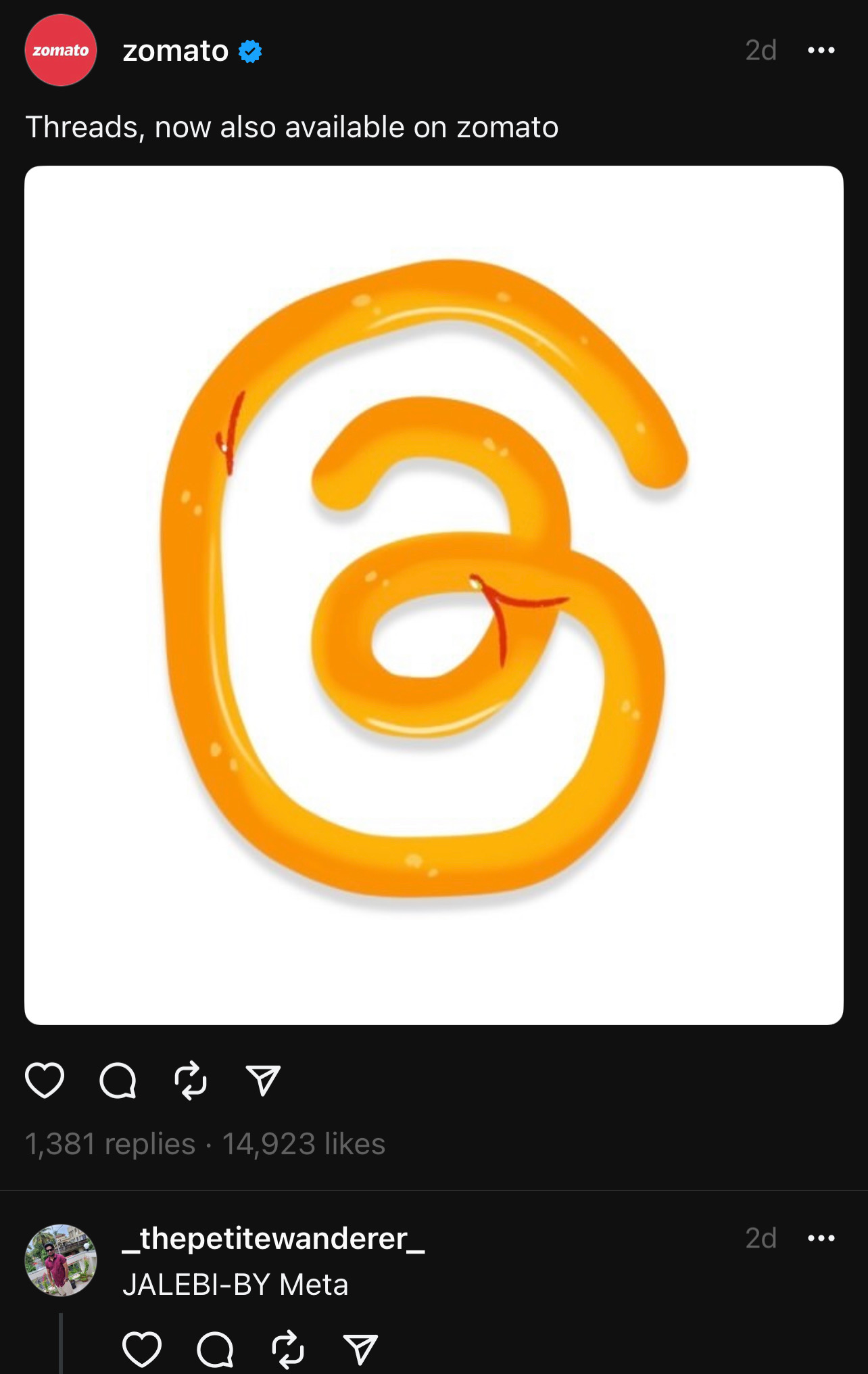 zomato on threads