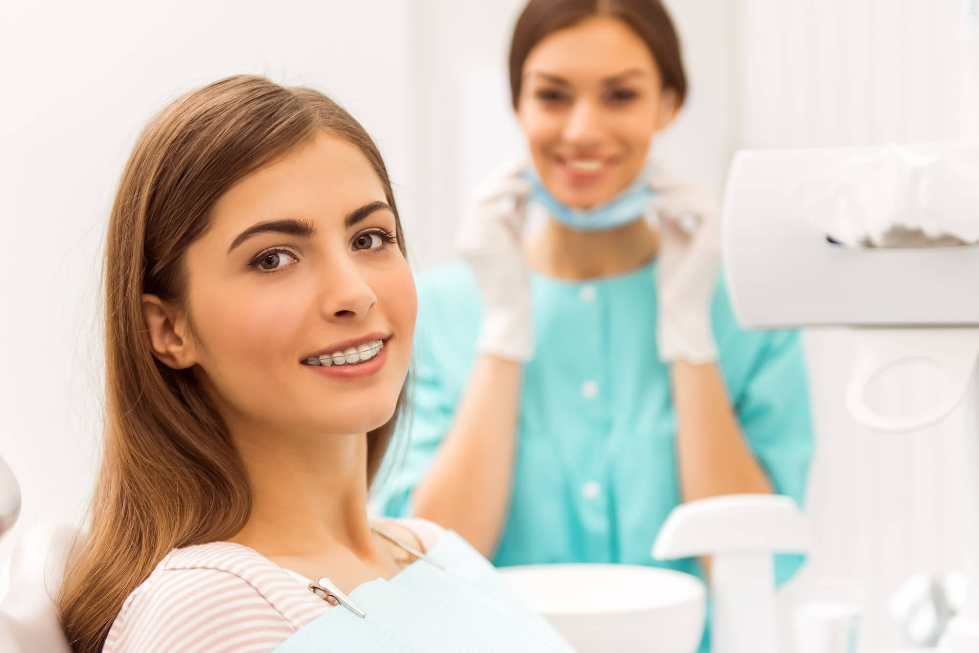satisfied female dental patient