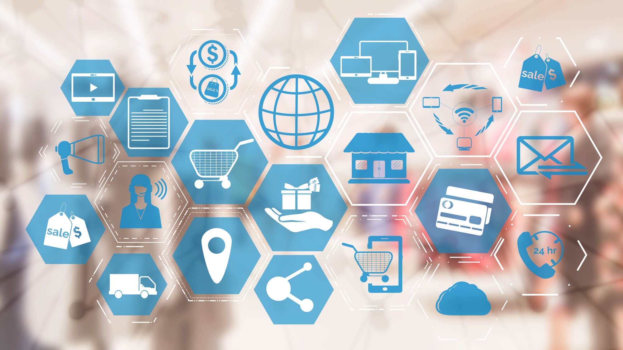 multichannel marketing vector