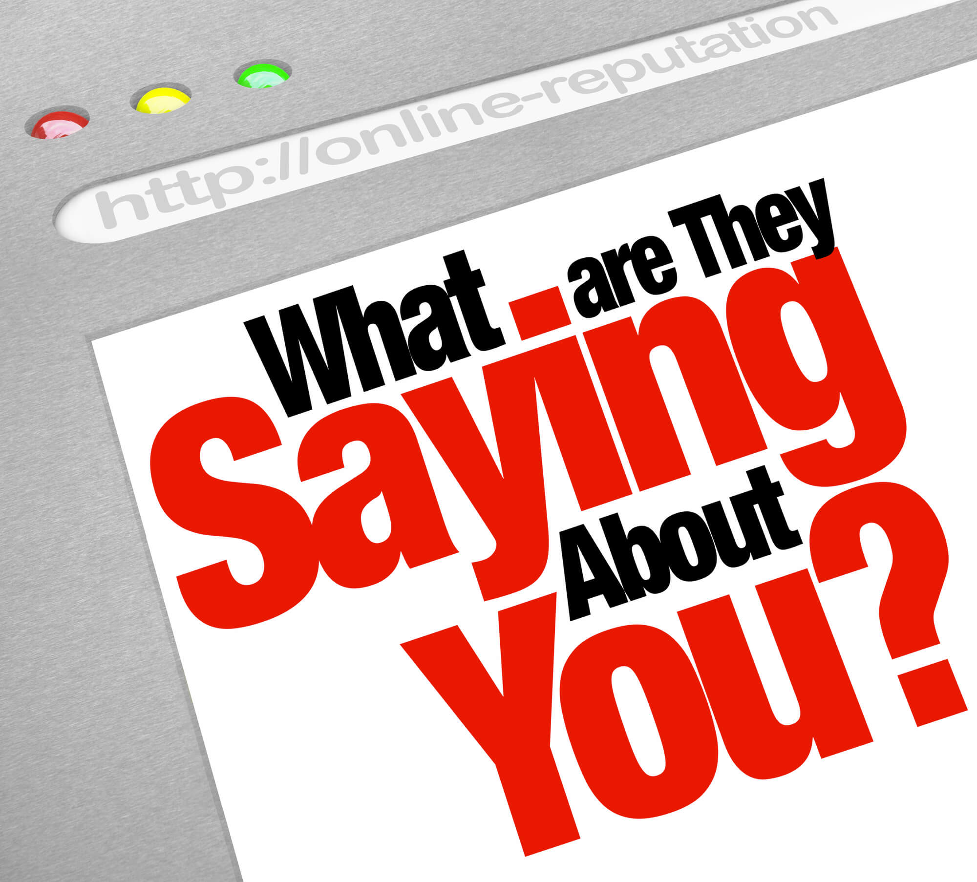 "what are they saying about you?" on a website