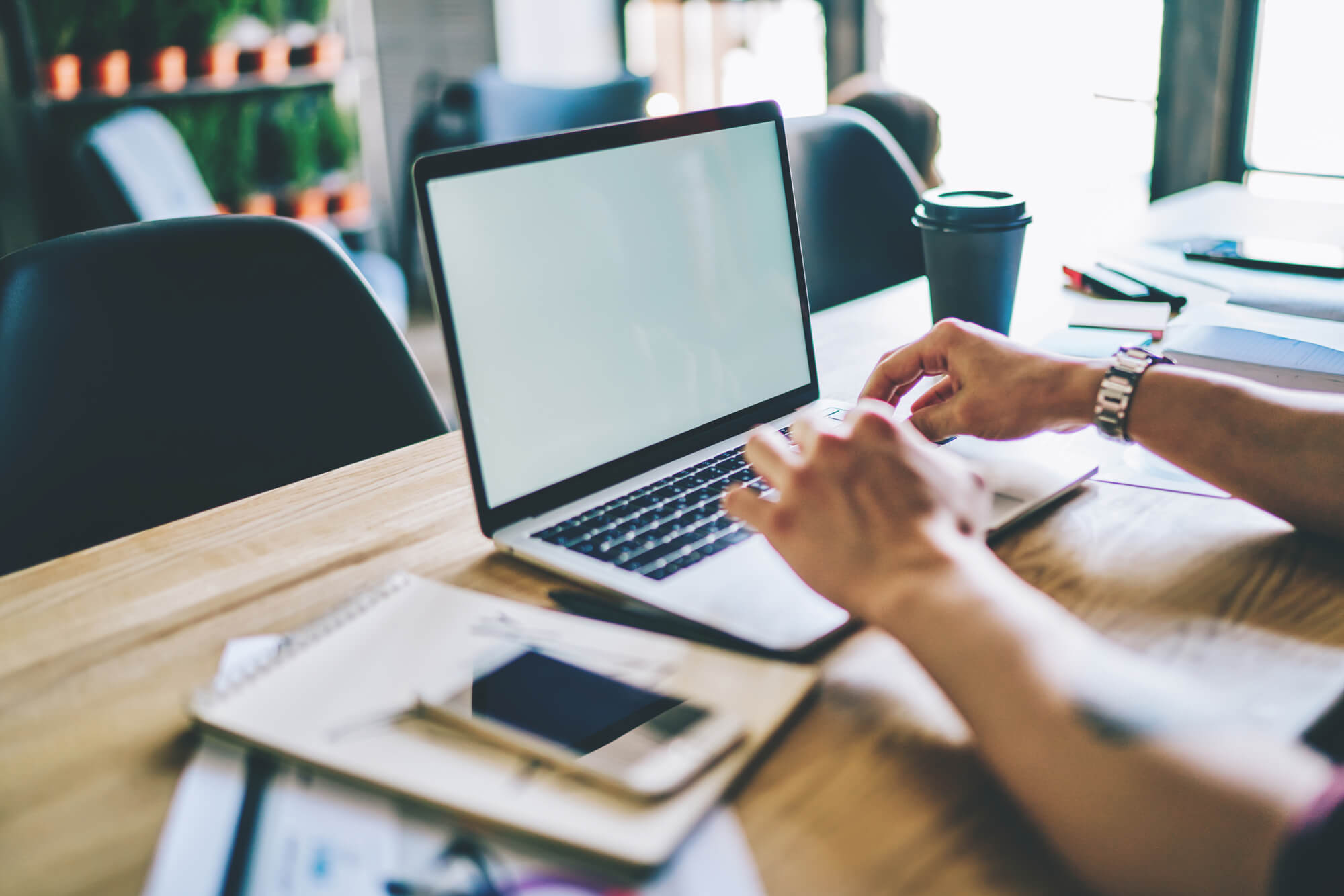 person working on laptop 